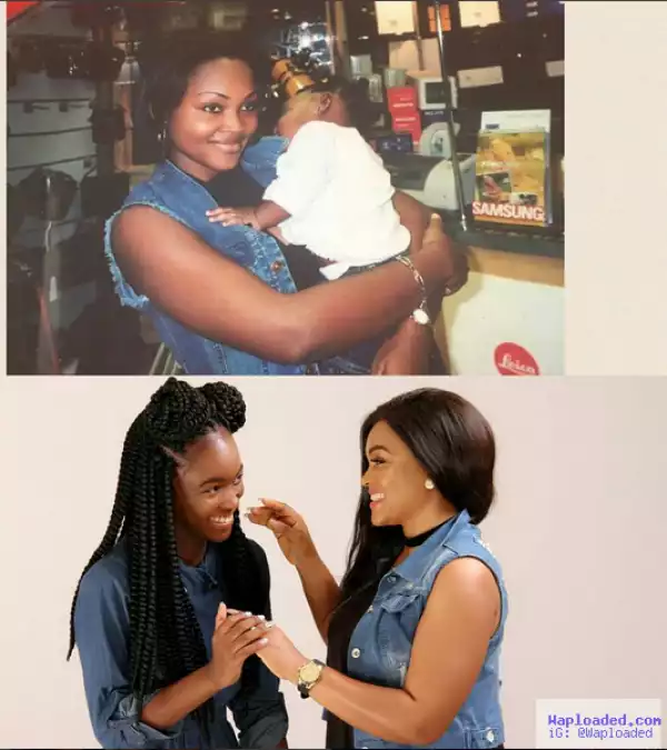 Actress Mercy Aigbe Shares Adorable Before Meets After Photo with Her Daughter